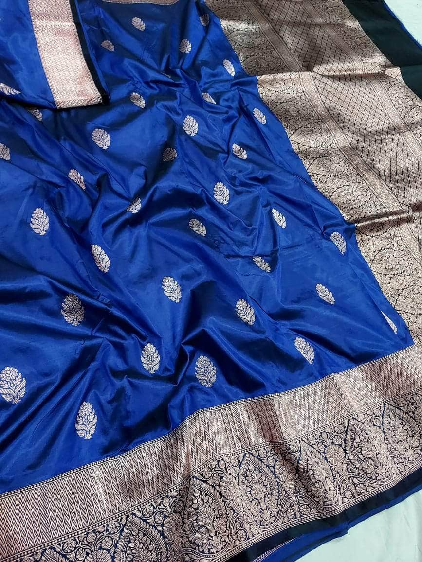 Banarasi Handloom Pure Katan Silk Saree – FashionVibes