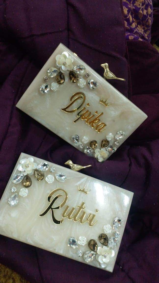 Custom name clutch hot sale