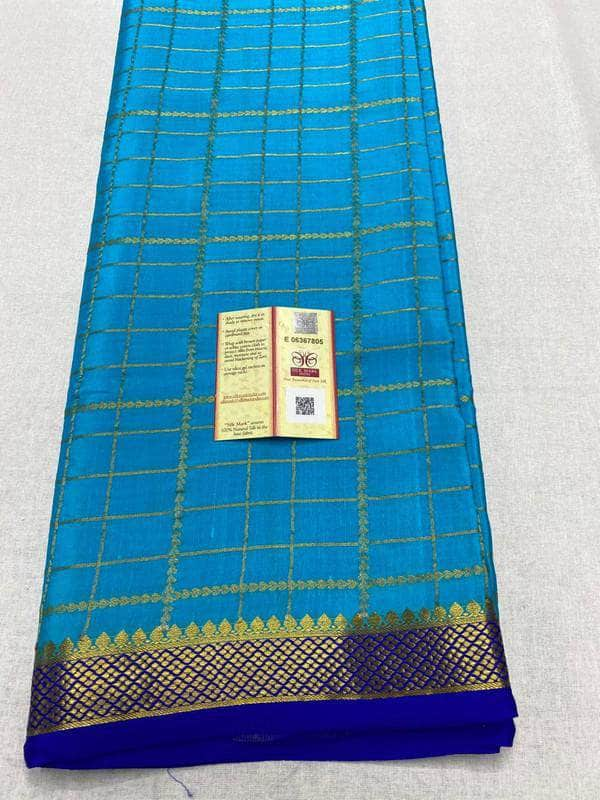 New colour Half n half checks... - Mysore Silk Sarees | Facebook