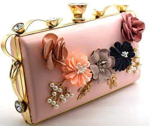 Buy Green Embellished Floral Velvet Clutch by Dzior Perl Online at Aza  Fashions.