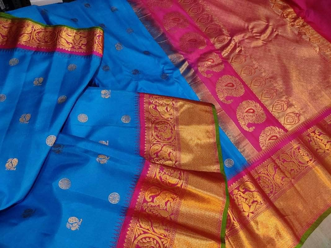 New Trendy Gadwal Pure Silk Saree – FashionVibes